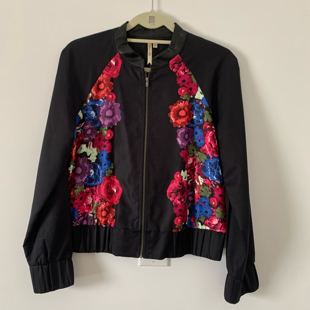 Silk Floral Bomber Jacket